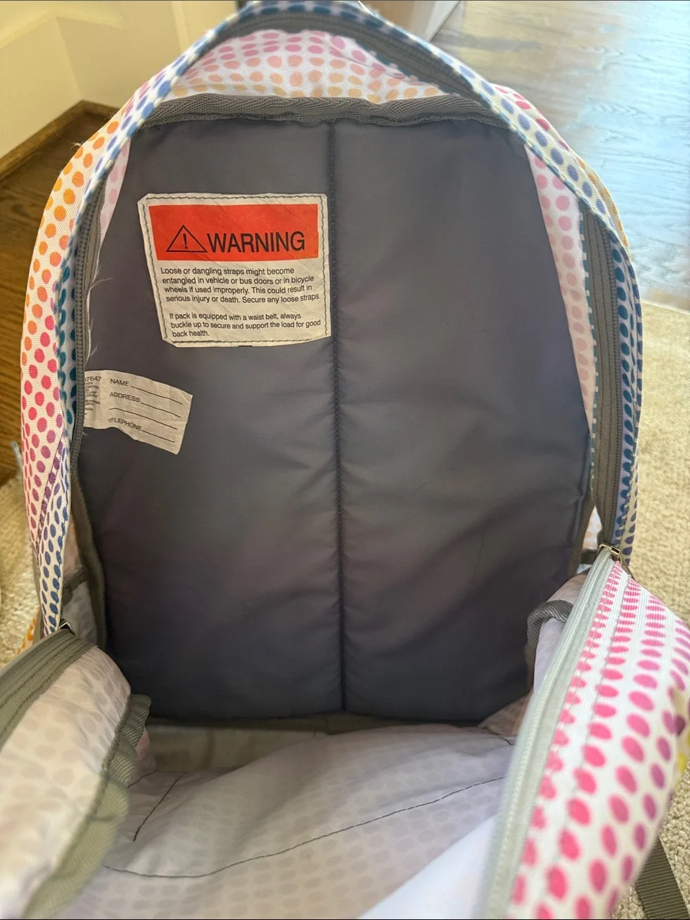 L.L. Bean Rainbow Dot Kids Backpack